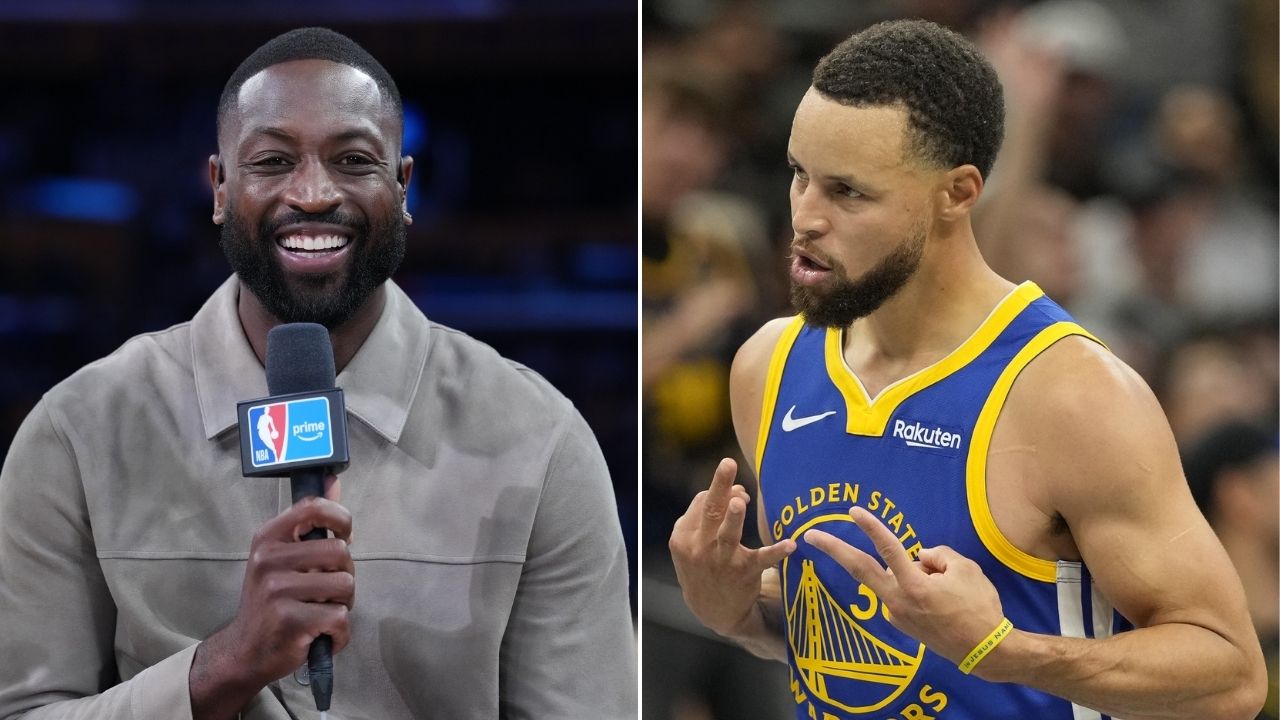 Dwyane Wade Reacts To Stephen Curry Repping His Sneakers At Warriors Game