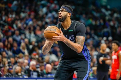 Dallas, Texas, USA; Dallas Mavericks forward Anthony Davis (3) takes a free throw late in the game against the Houston Rockets at American Airlines Center. Mandatory Credit: Andrew Dieb-Imagn Images