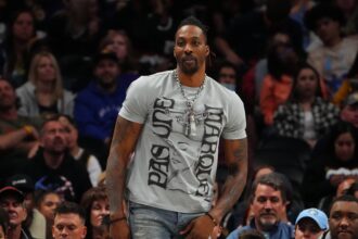 Denver, Colorado, USA; Dwight Howard during the second half of a game between the Los Angeles Lakers and the Denver Nuggets at Ball Arena. Mandatory Credit: Ron Chenoy-Imagn Images