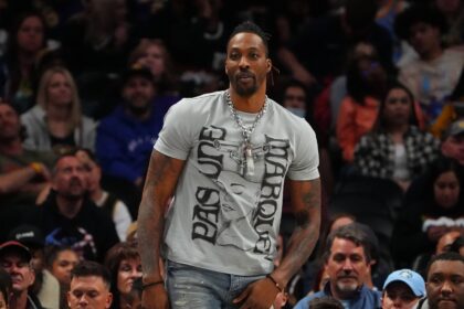 Denver, Colorado, USA; Dwight Howard during the second half of a game between the Los Angeles Lakers and the Denver Nuggets at Ball Arena. Mandatory Credit: Ron Chenoy-Imagn Images