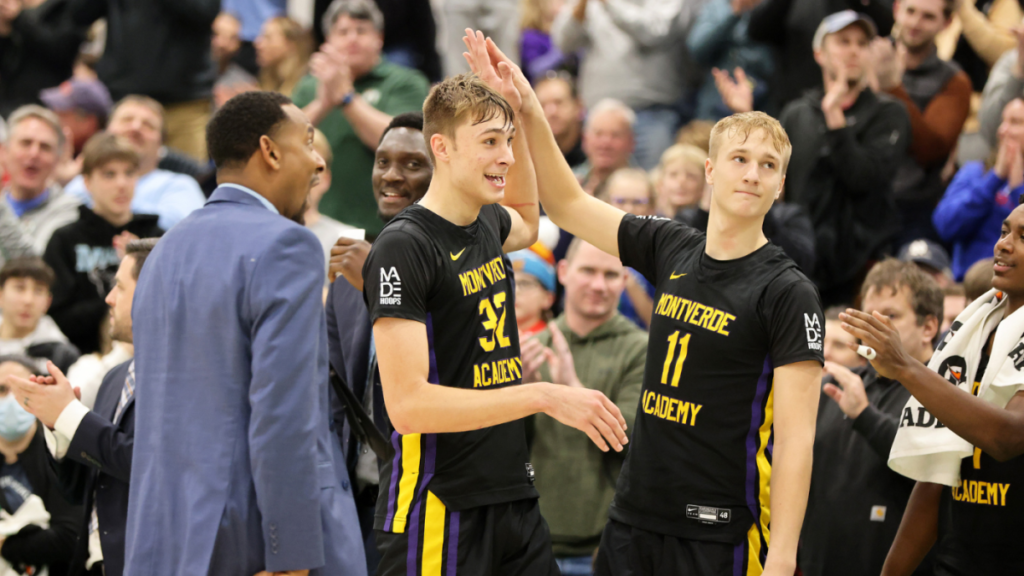 Cooper and Ace Flagg in action for Montverde Academy.Mandatory Credit: CBS Sports