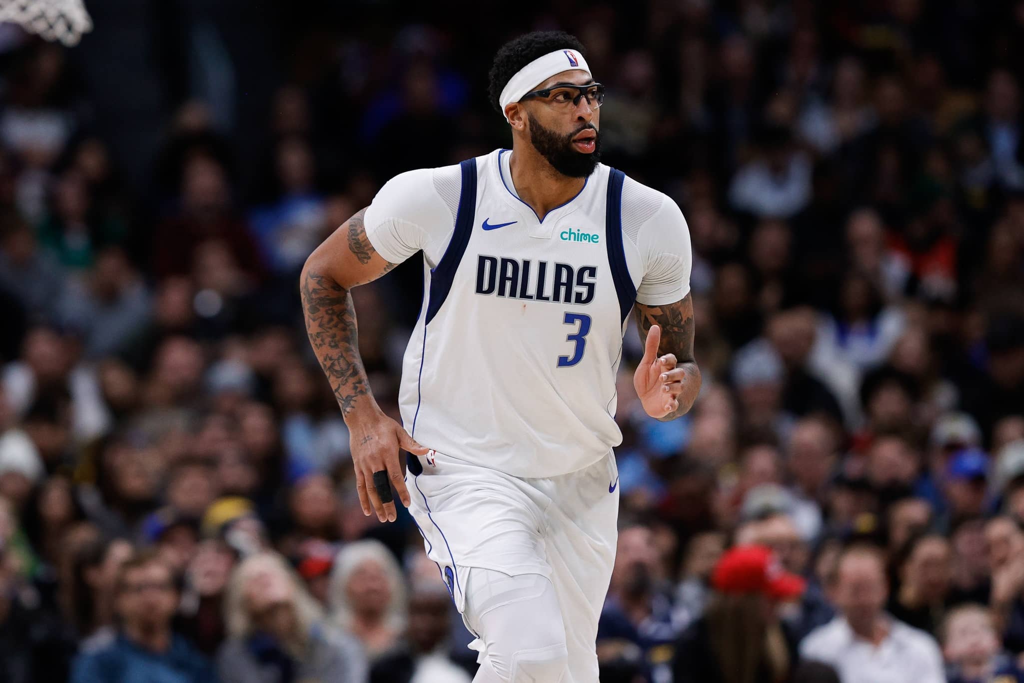 Dallas Mavericks forward Anthony Davis (3) in the fourth quarter against the Denver Nuggets at Ball Arena.