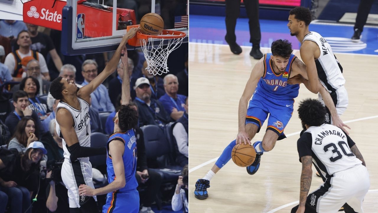NBA Fans Go Wild As Victor Wembanyama Targets Chet Holmgren Less Than 60 Seconds Into Spurs vs. Thunder
