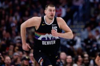 Denver, Colorado, USA; Denver Nuggets center Nikola Jokic (15) in the second quarter against the Los Angeles Clippers at Ball Arena. Mandatory Credit: Isaiah J. Downing-Imagn Images