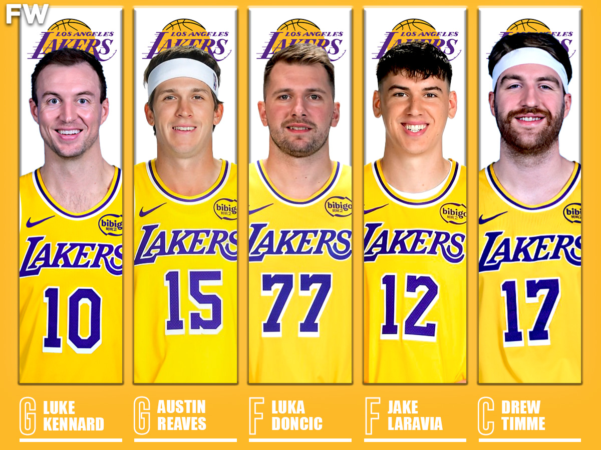 NBA Fans React To Lakers' All-White Starting Lineup: "Snowtime Lakers"