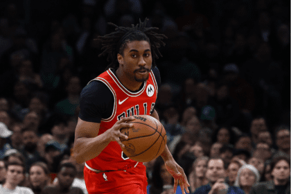 Chicago Bulls guard Jaden Ivey (31) brings the ball up the court against the Boston Celtics during the second half at TD Garden.