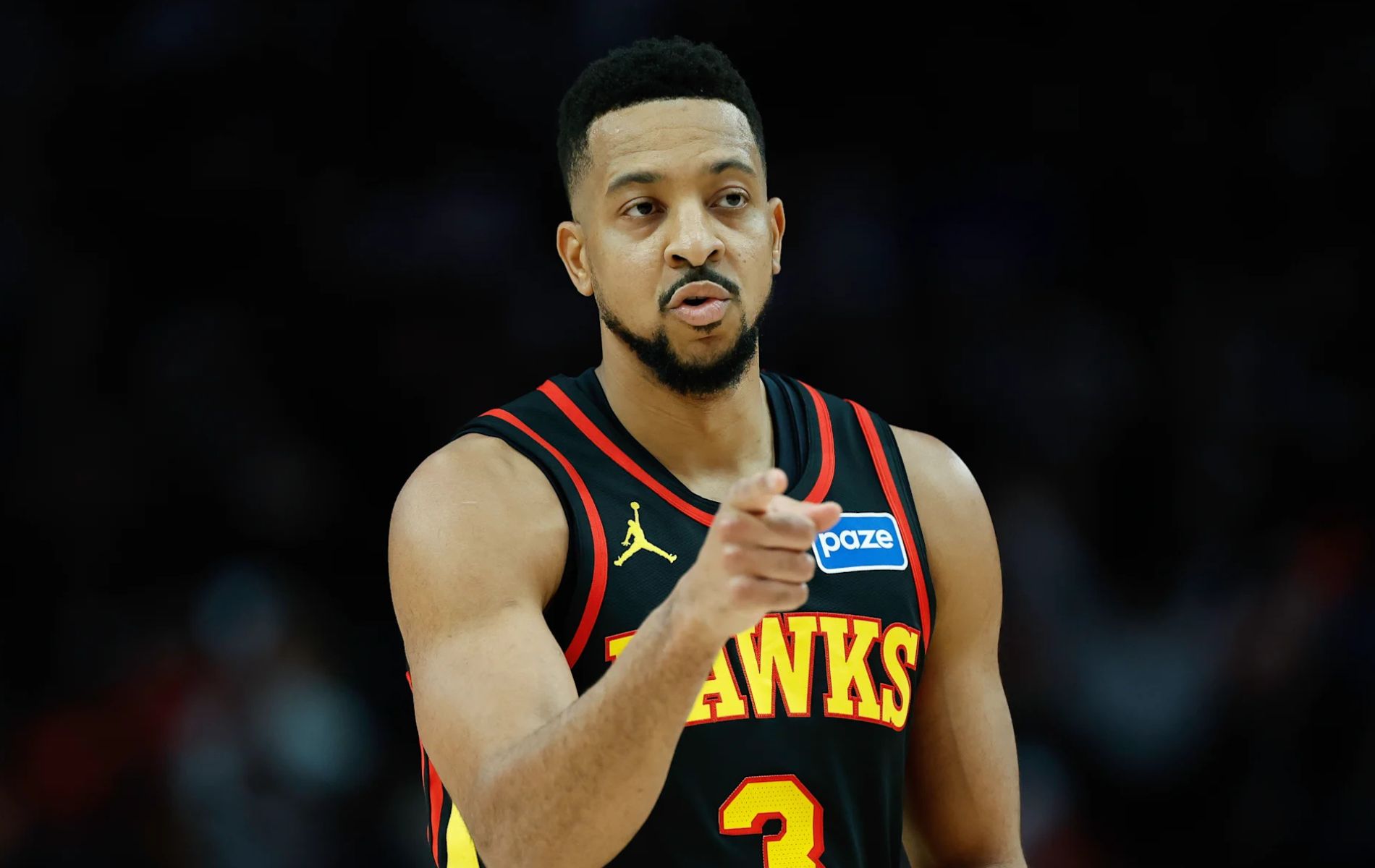 CJ McCollum in action for the Atlanta Hawks. Mandatory Credit: Alika Jenner - Getty Images