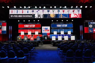 A general view before the 2026 NBA Draft Lottery at Navy Pier.