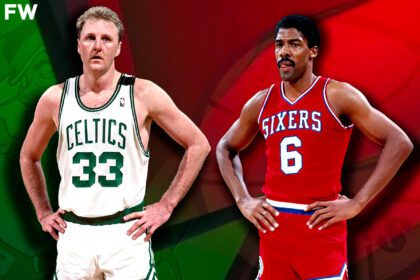 Robert Parish refused to step in during a fight between Larry Bird and Julius Erving. Mandatory Credit: Fadeaway World