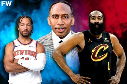 Stephen A. Smith reacts to Jalen Brunson dominating againt James Harden in Game 1 of the ECF. Mandatory Credit: Fadeaway World