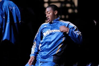 November 2, 2010; Washington, DC, USA; Washington Wizards point guard John Wall dances during the player introductions before a game against the Philadelphia 76ers at the Verizon Center. Mandatory Credit: Rafael Suanes-Imagn Images