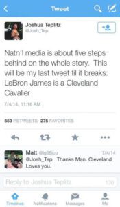 Joshua Teplitz's post about LeBron James.
