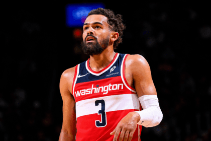 BOSTON, MA - MARCH 14: Trae Young #3 of the Washington Wizards looks on during the game against the Boston Celtics on March 14, 2026 at TD Garden in Boston, Massachusetts. NOTE TO USER: User expressly acknowledges and agrees that, by downloading and/or using this Photograph, user is consenting to the terms and conditions of the Getty Images License Agreement. Mandatory Copyright Notice: Copyright 2026 NBAE (Photo by Brian Babineau/NBAE via Getty Images)