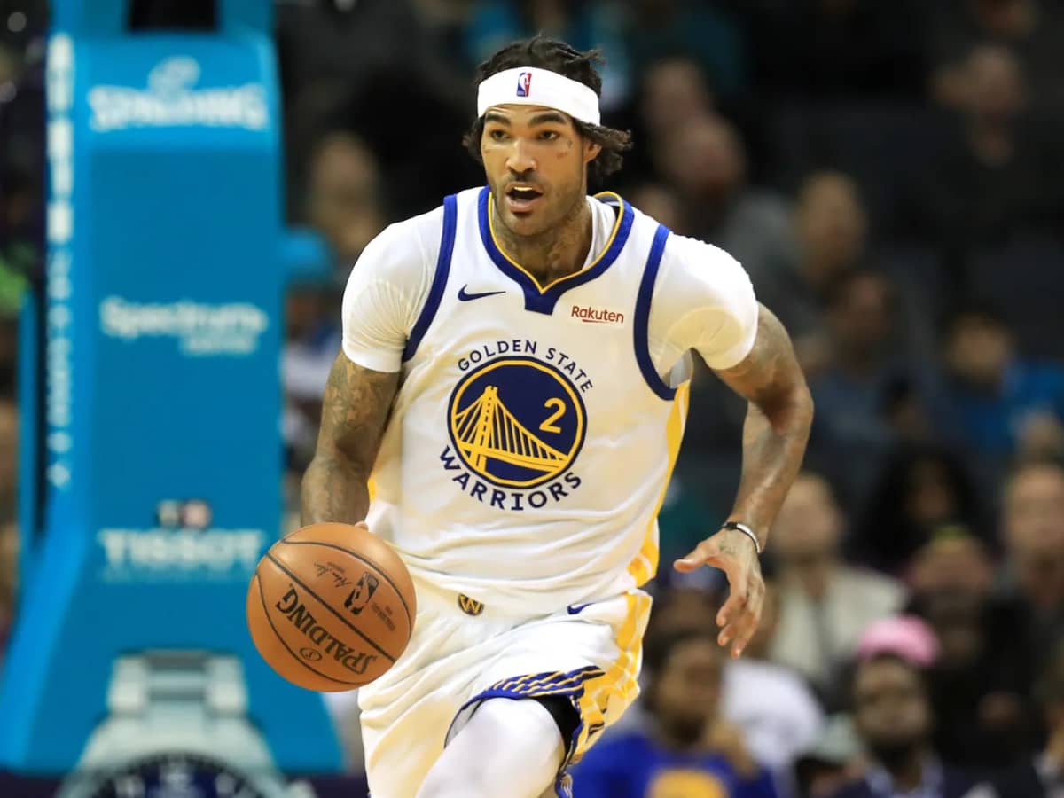Willie Cauley-Stein #2 of the Golden State Warriors brings the ball up the court during their game against the Charlotte Hornets at Spectrum Center on December 04, 2019, in Charlotte, North Carolina.