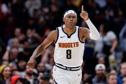 Peyton Watson in action for the Denver Nuggets. Mandatory Credit: Isaiah J. Downing-USA TODAY Sports