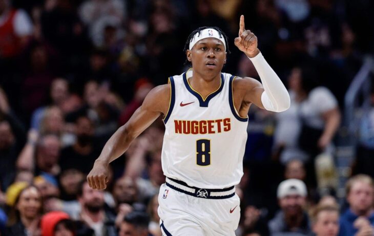 Peyton Watson in action for the Denver Nuggets. Mandatory Credit: Isaiah J. Downing-USA TODAY Sports